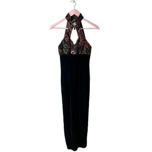 Jessica McClintock Gunne Sax Vintage Velvet Sleeveless Dress